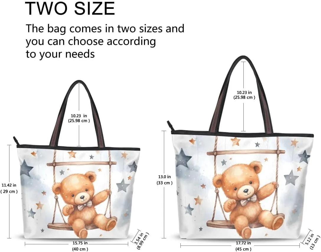 senya Swing Bear Shoulder Bags Large Handle Ladies Handbag