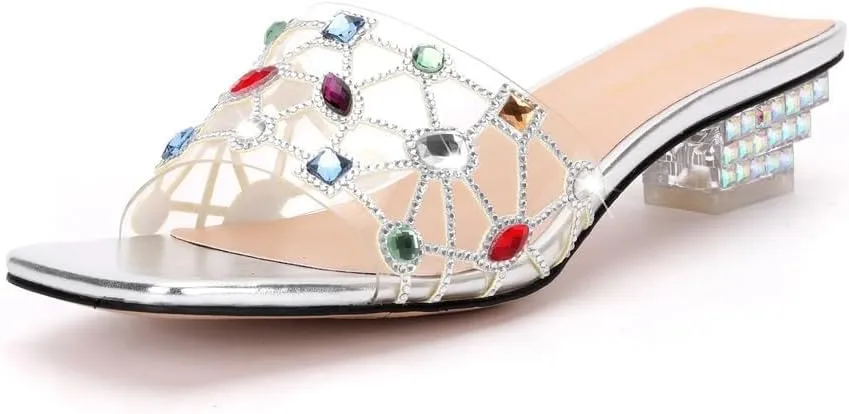 Short Sandals Slippers Transparent line Belt can be Worn Outside Casual Daily Shoes Bag(40)