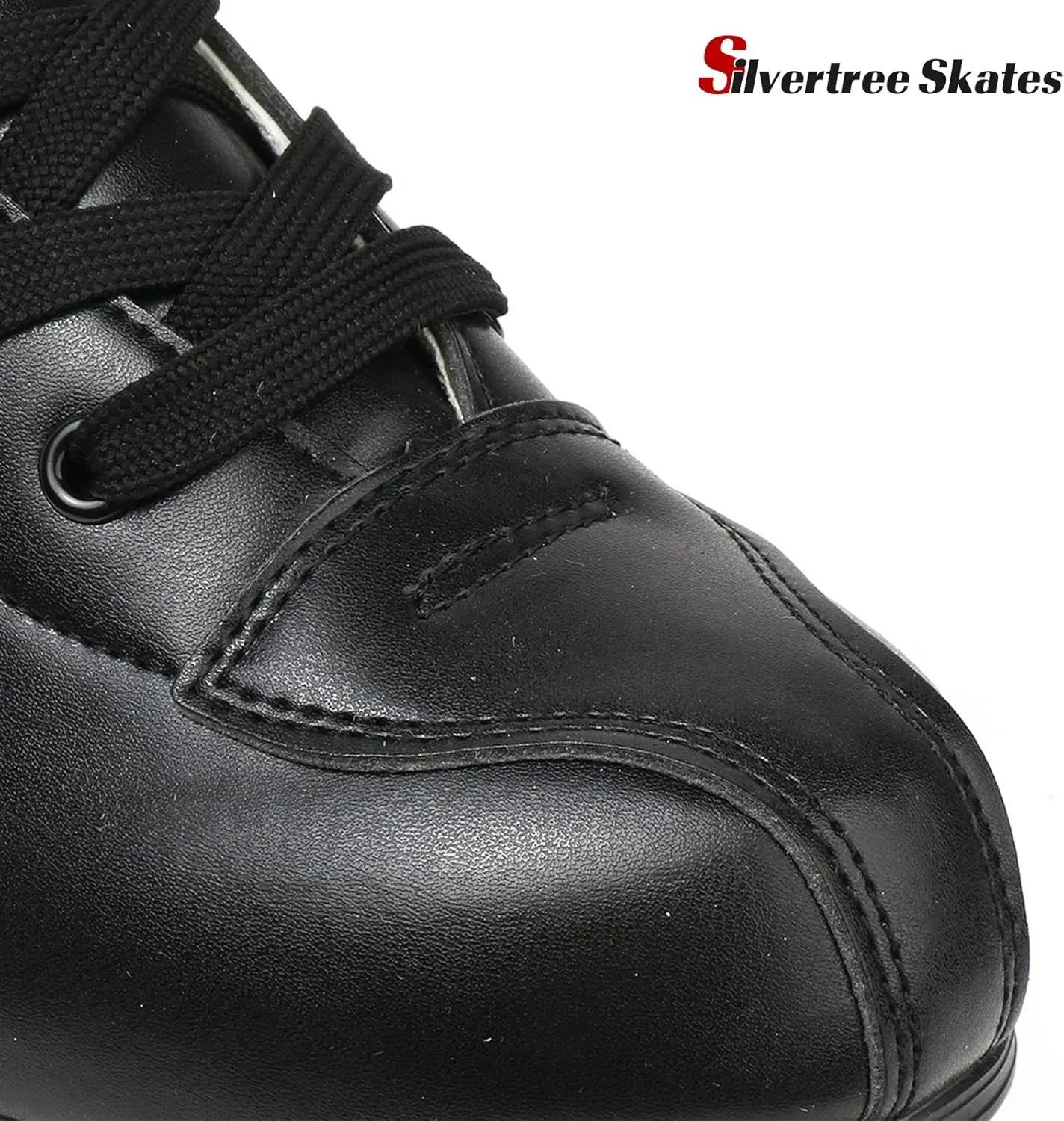 Silvertree Women's Roller Skates PU Leather High-top Roller Skate Four-Wheel Roller Skate Shiny Roller Skates with Carry Bag for Girls