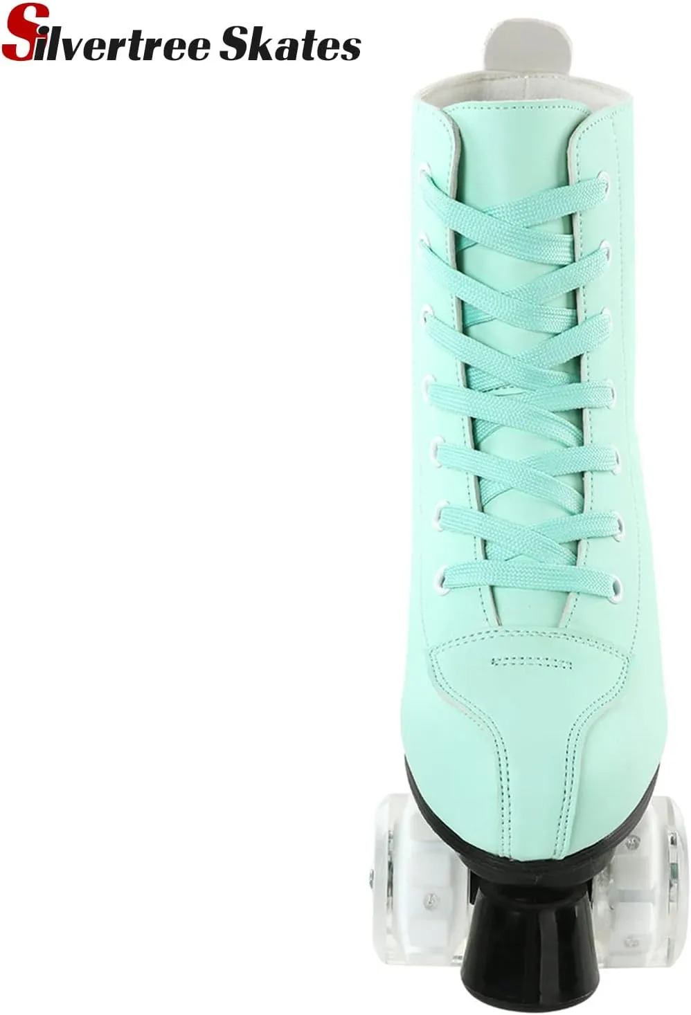 Silvertree Women's Roller Skates PU Leather High-top Roller Skate Four-Wheel Roller Skate Shiny Roller Skates with Carry Bag for Girls