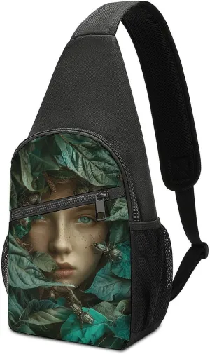 Sling Bag for Women Men Crossbody Bag Small Sling Backpack Surrounded by Girls Chest Bag Hiking Daypack