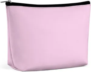 Small Cosmetic Bag, Classic Rose Solid Color Makeup Bags Elegant Roomy Pouch for Women,Travel Toiletry Accessories Organizer