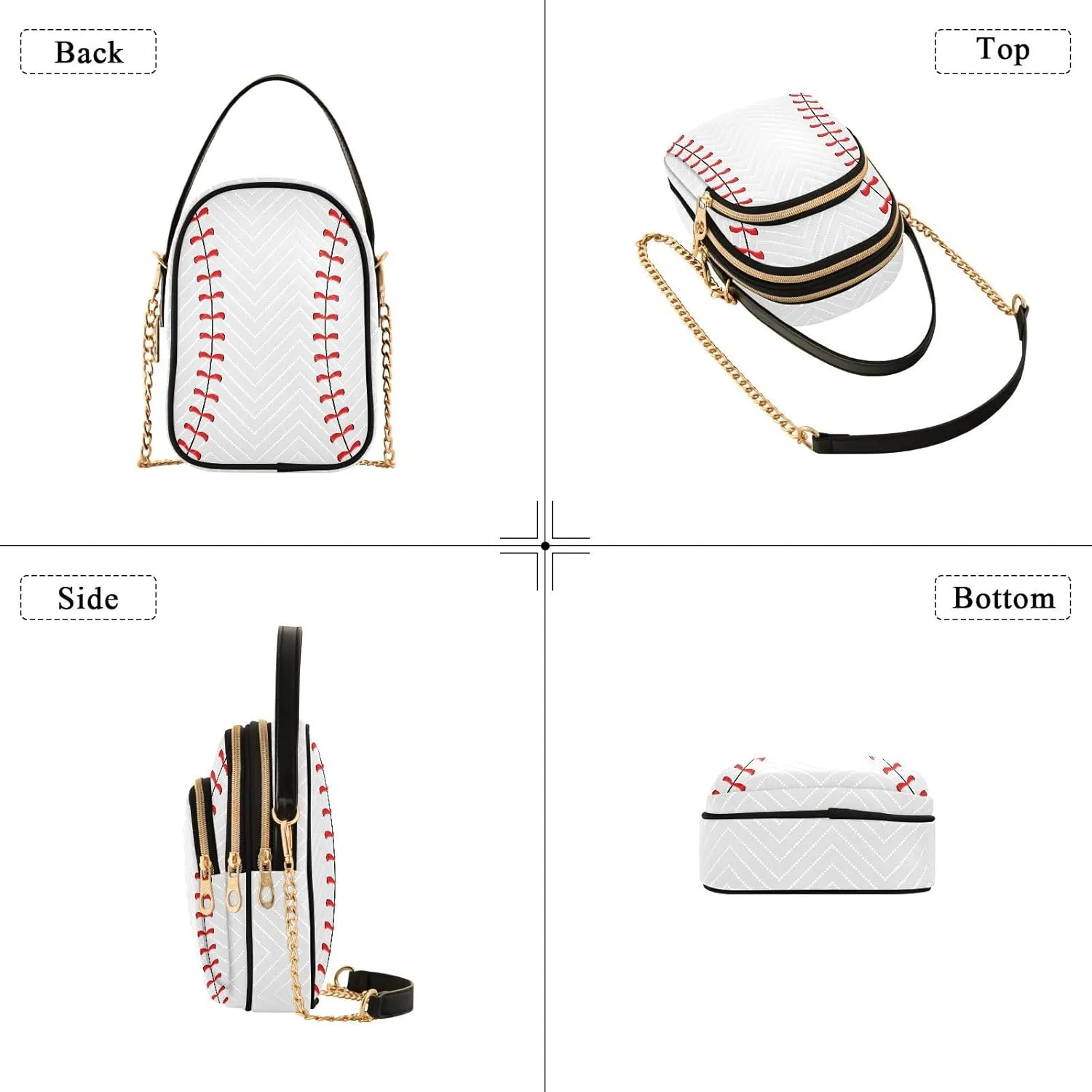 Small Cross body Bags for Women Quilted Crossbody Cell Phone Shoulder Purse Handbags Wallet Detachable Chain Bag