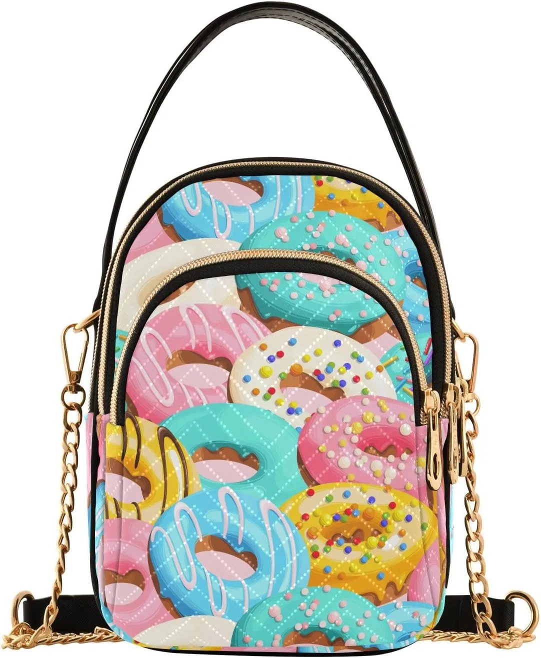 Small Cross body Bags for Women Quilted Crossbody Cell Phone Shoulder Purse Handbags Wallet Detachable Chain Bag