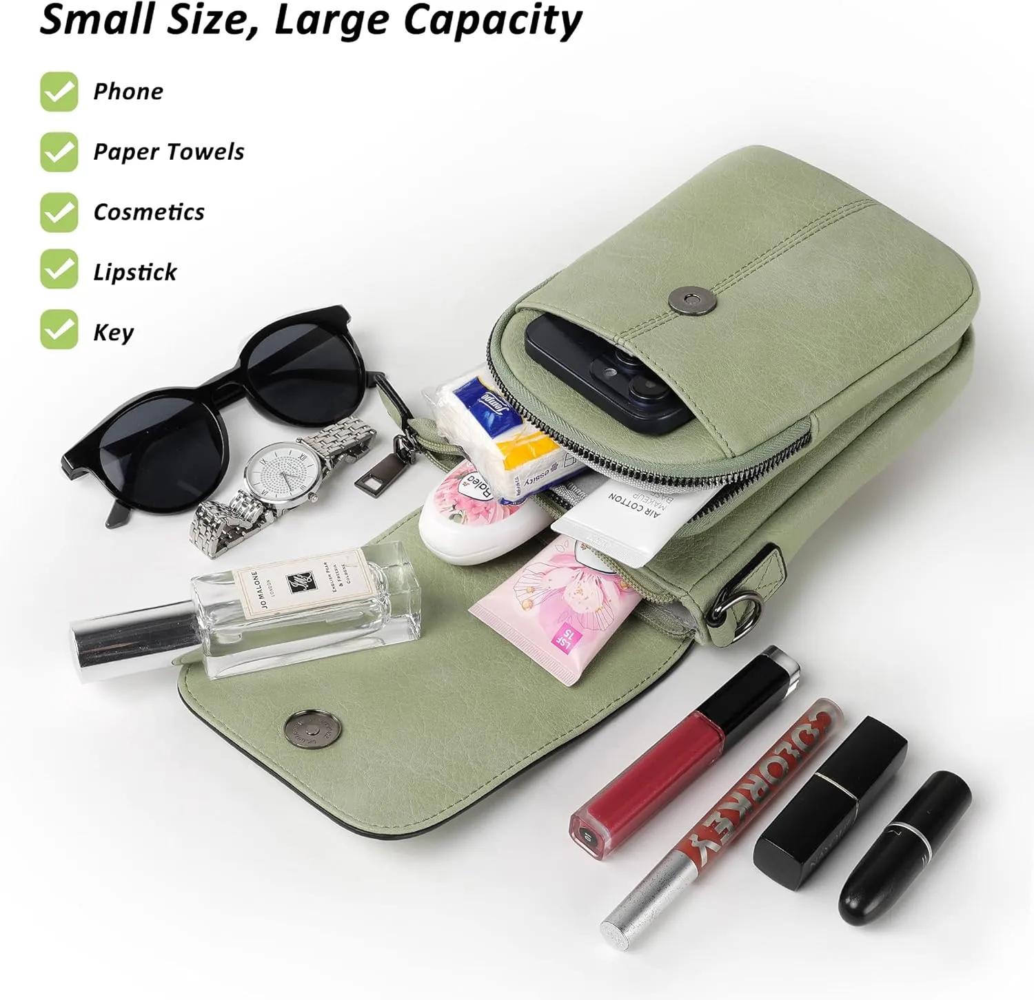 Small Crossbody Bags for Women, Small Purses for Women with Card Slots Phone Purse mit Adjustable Strap