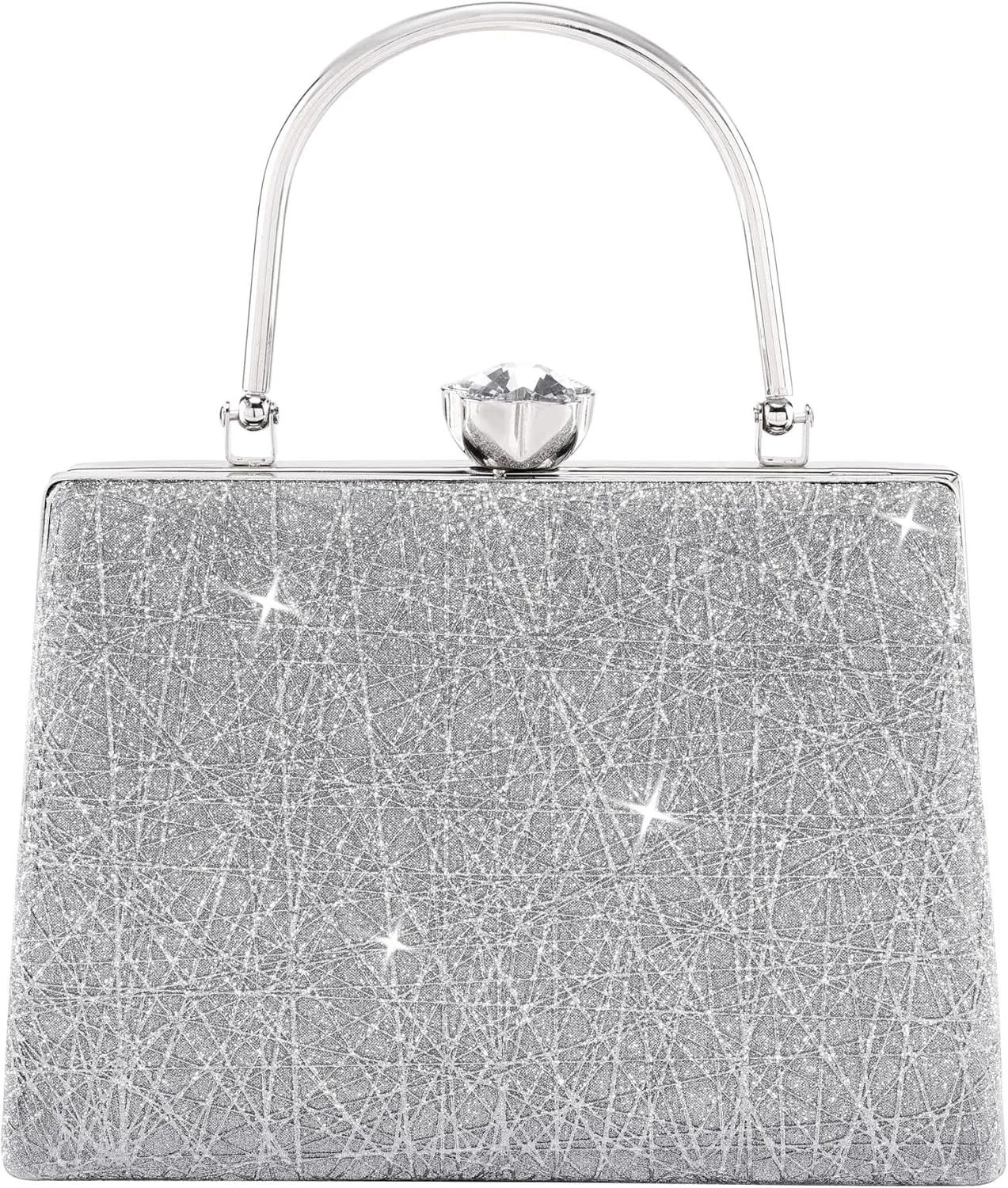Small Evening Party Bags for Women Sparkly Clutch Purse Wedding Purses Handbag Shoulder Bag Detachable Chain Diamond Locket