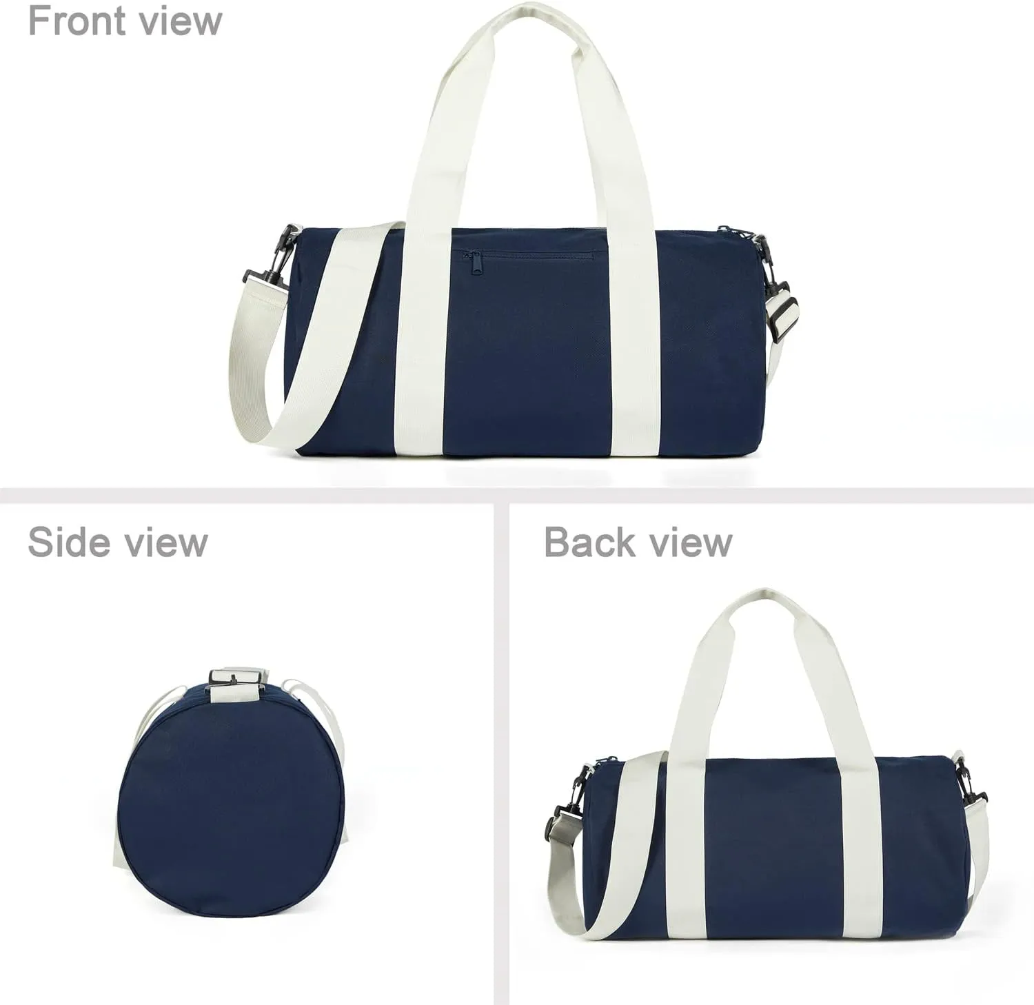 Small Gym Bag Duffel Bag for Women Men Fitness Sports Bag Workout Adjustable Detachable Shoulder Strap Lightweight Carry on Travel Duffle Bag