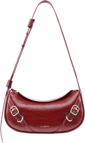 Small Purse Leather Bags For Women: Black Shoulder Handbags Crossbody Bag - Adjustable Straps for Ladies Classic Vacation
