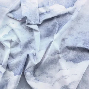 Smokey Blue clouds Fabric