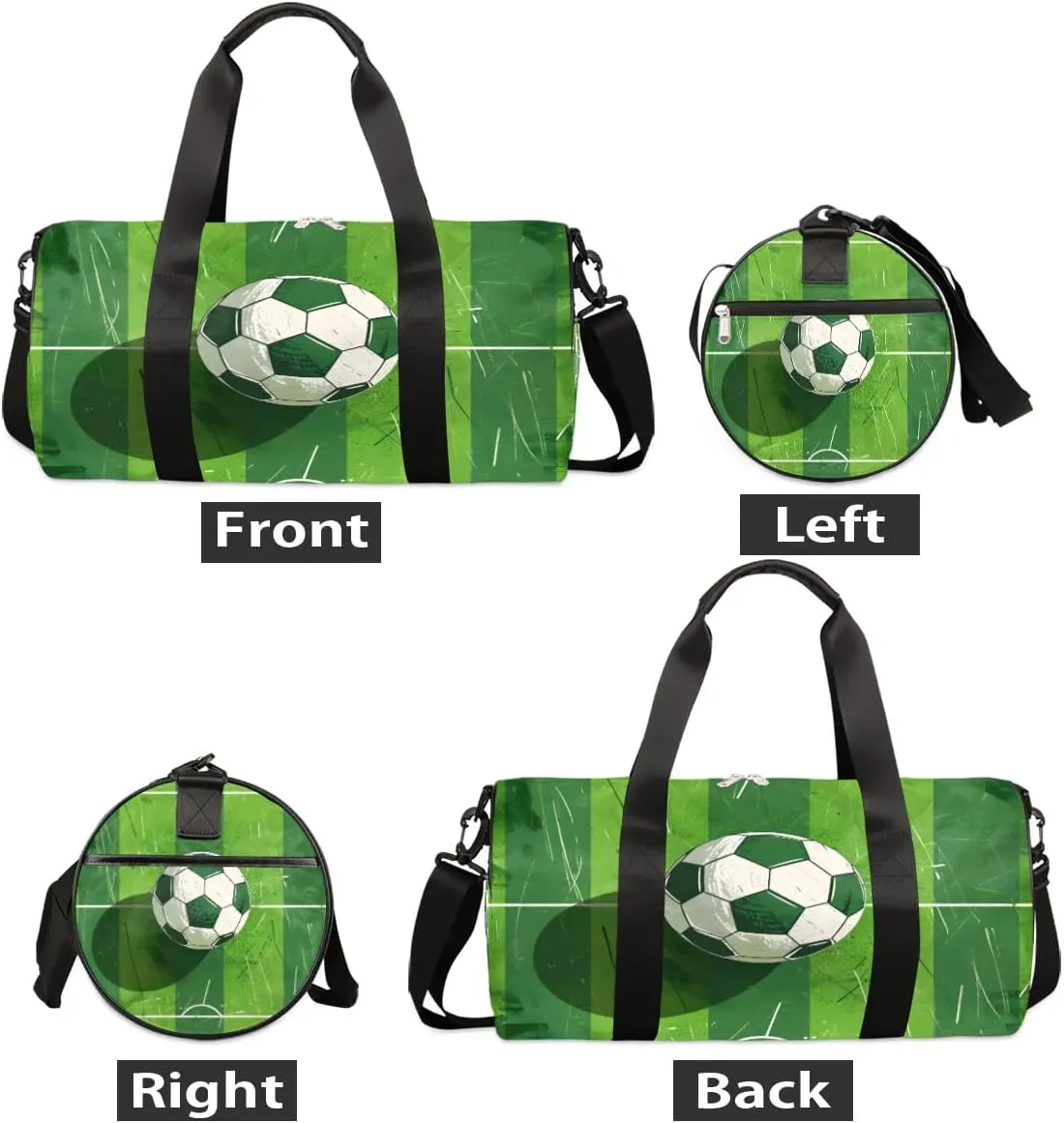 Soccer Sport Travel Duffle Bag Gym Bag for Women Men Lightweight Carry on Duffel Bag for Sports Gyms Weekend Getaway