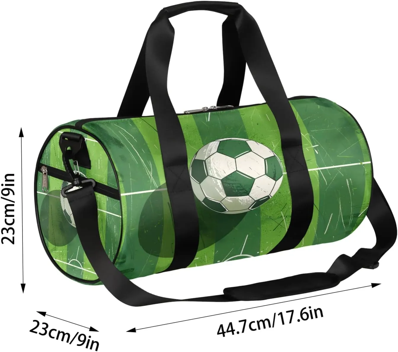 Soccer Sport Travel Duffle Bag Gym Bag for Women Men Lightweight Carry on Duffel Bag for Sports Gyms Weekend Getaway