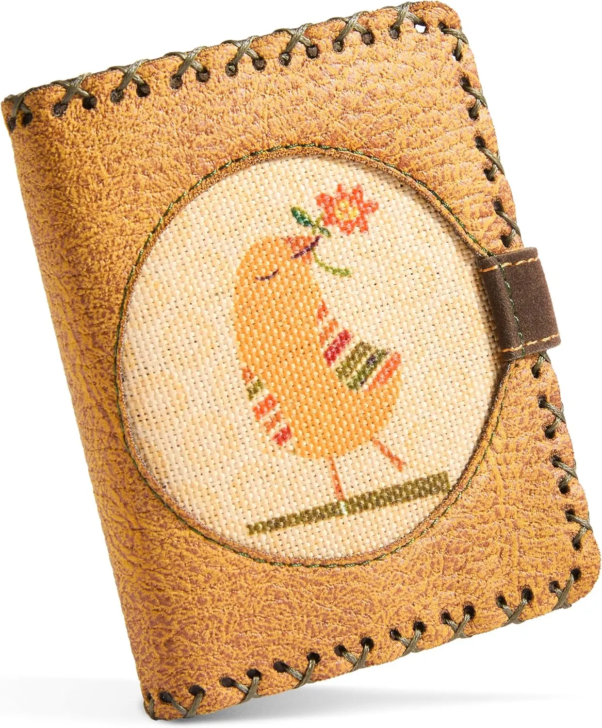 Soft Leather Purse for Women, Trifold Design, 12 Credit Card Holder, Coin Zipper Pocket, 2 ID Windows, Slim Travel Wallet – A Thoughtful Gift for Her., Yellow | Little Bird, Small
