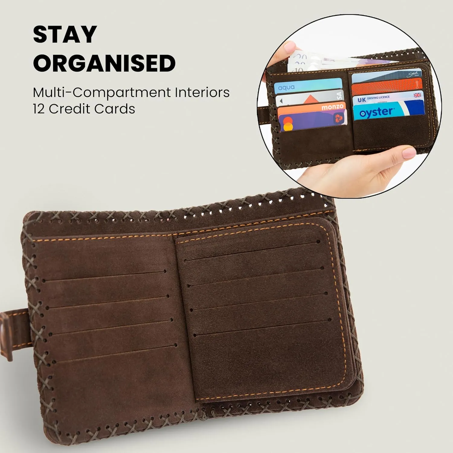 Soft Leather Purse for Women, Trifold Design, 12 Credit Card Holder, Coin Zipper Pocket, 2 ID Windows, Slim Travel Wallet – A Thoughtful Gift for Her., Yellow | Little Bird, Small