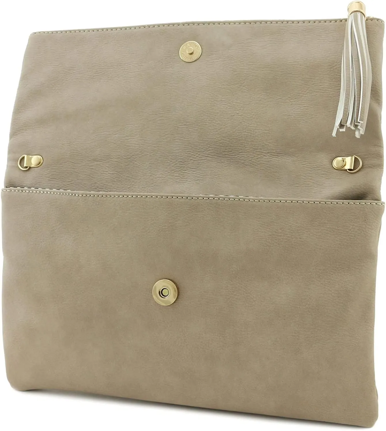 Solene Envelope Clutch Bags for Women Foldover Crossbody Tassel Wallet with Chain Strap, Elegant Evening Purse