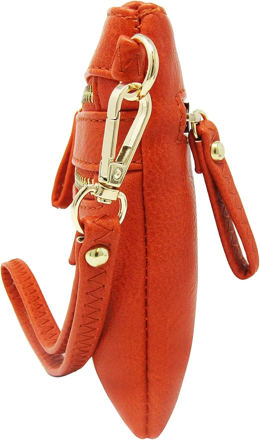 Solene Women's Detachable Wristlet Crossbody Bag With Multi Zipper Pockets