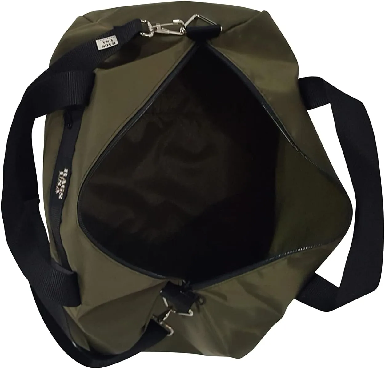 Sport Gym Or Travel Bag With Side Pocket For Keys, Id And Cellphone Made In USA. (Olive)