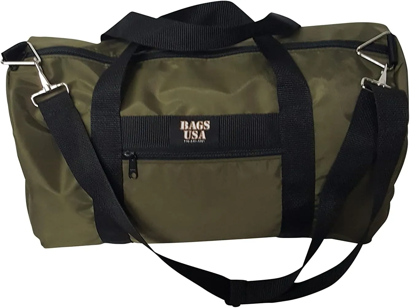 Sport Gym Or Travel Bag With Side Pocket For Keys, Id And Cellphone Made In USA. (Olive)
