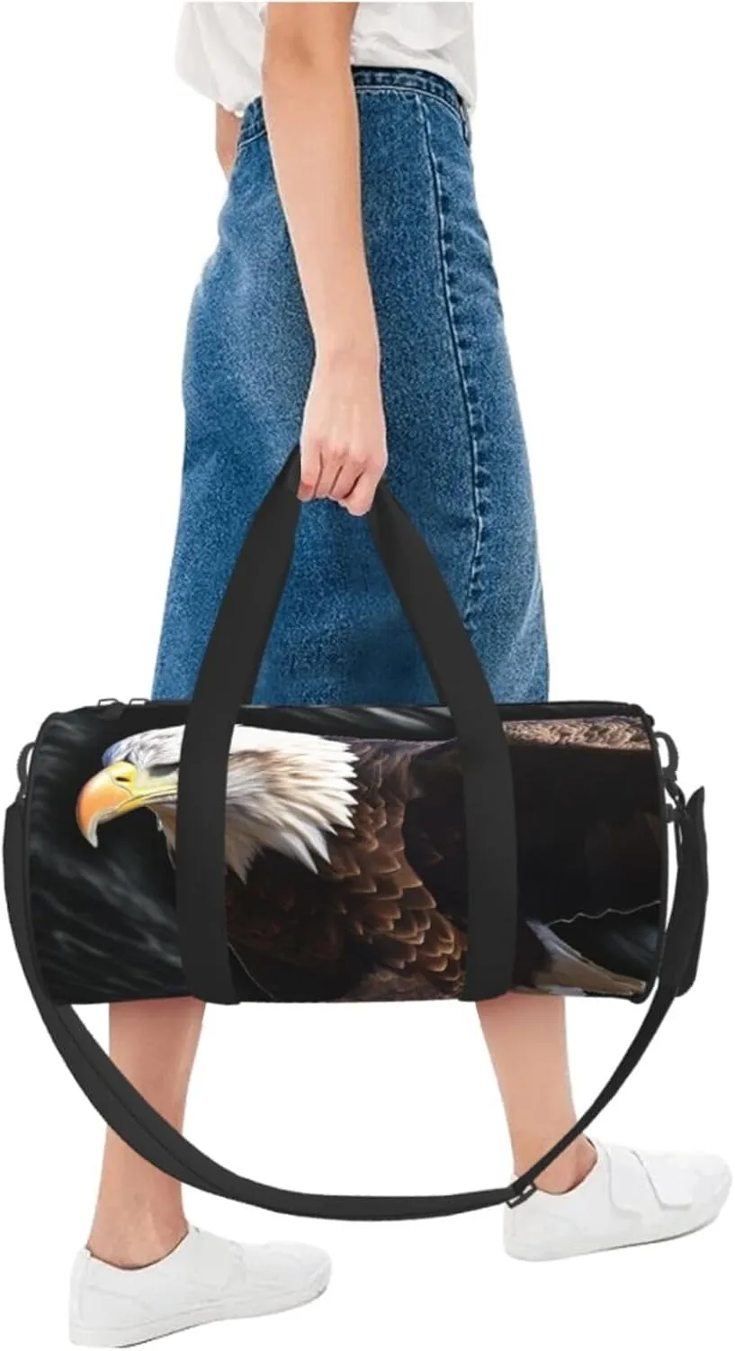 Sports Gym Bag for Women Men Travel Duffel Bag Tote Weekender Bag Carry on Overnight Bag for Travel Swimming Fitness Workout Sports An Eagle Duffle Bag