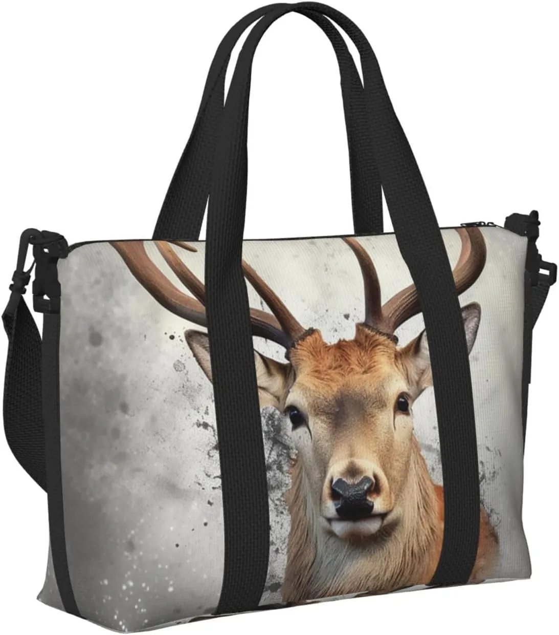Sports Gym Bag for Women Men Travel Duffel Bag Tote Weekender Bag Carry on Overnight Bag for Travel Swimming Fitness Workout Sports Animal deer Duffle Bag