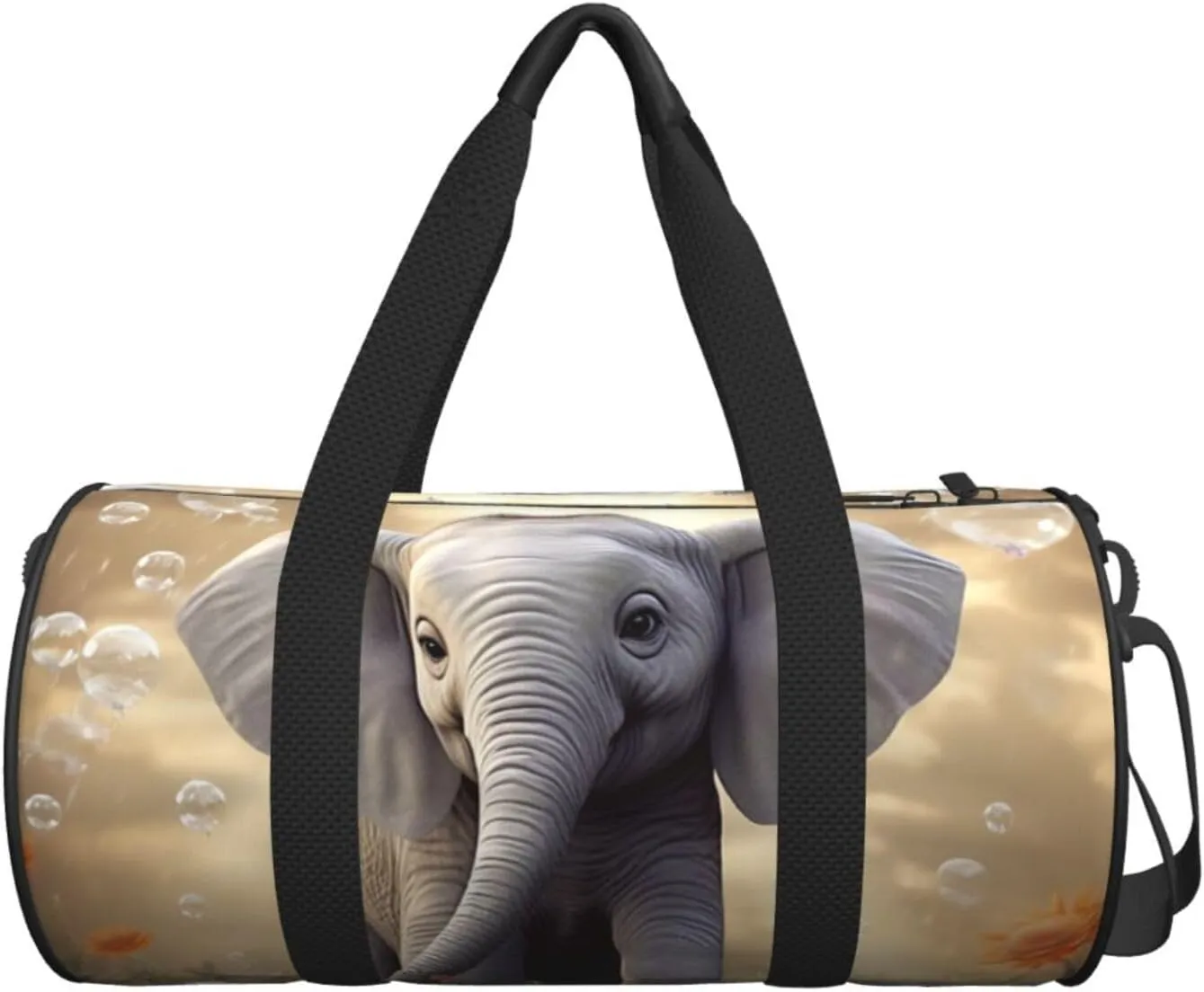 Sports Gym Bag for Women Men Travel Duffel Bag Tote Weekender Bag Carry on Overnight Bag for Travel Swimming Fitness Workout Sports Cute Elephant Play Duffle Bag
