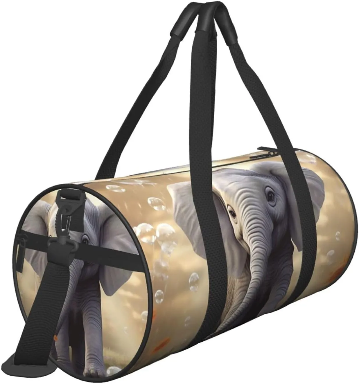 Sports Gym Bag for Women Men Travel Duffel Bag Tote Weekender Bag Carry on Overnight Bag for Travel Swimming Fitness Workout Sports Cute Elephant Play Duffle Bag