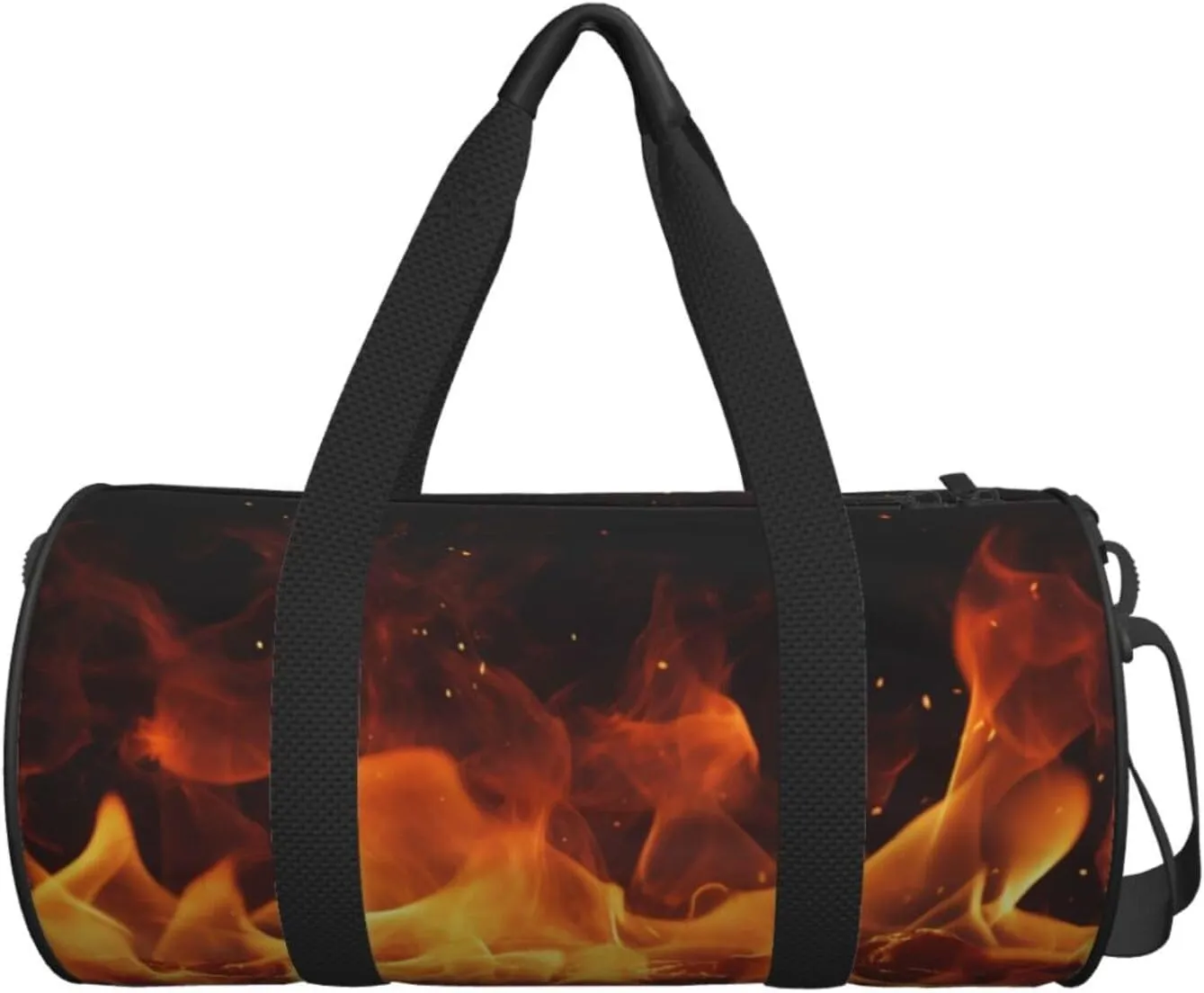 Sports Gym Bag for Women Men Travel Duffel Bag Tote Weekender Bag Carry on Overnight Bag for Travel Swimming Fitness Workout Sports Dancing Fire Duffle Bag