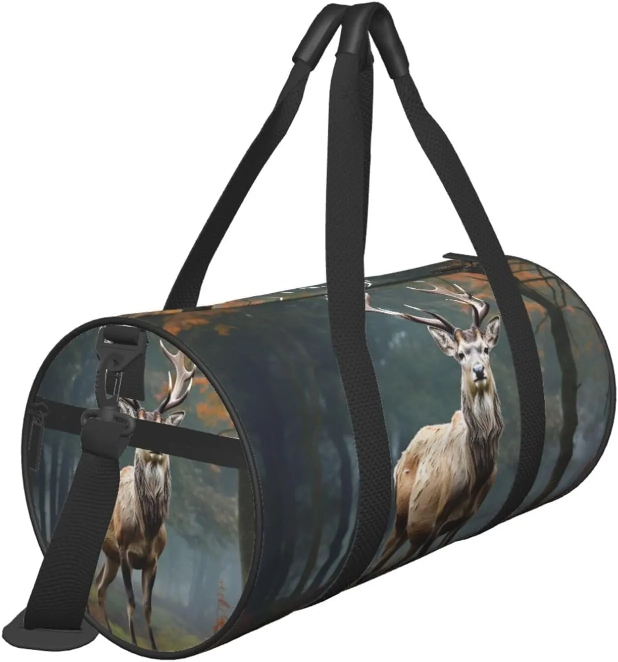 Sports Gym Bag for Women Men Travel Duffel Bag Tote Weekender Bag Carry on Overnight Bag for Travel Swimming Fitness Workout Sports Deer Animals Duffle Bag