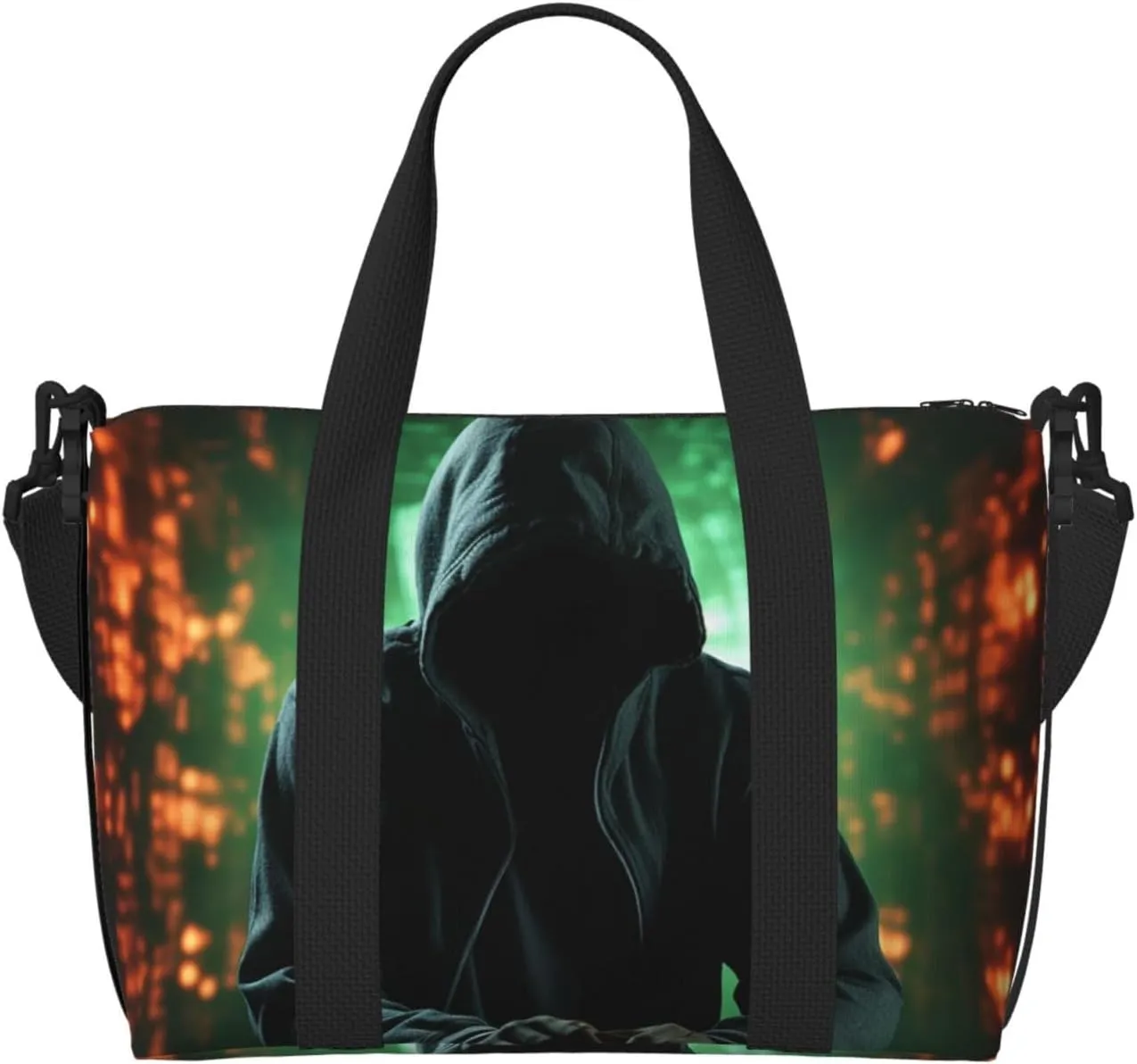 Sports Gym Bag for Women Men Travel Duffel Bag Tote Weekender Bag Carry on Overnight Bag for Travel Swimming Fitness Workout Sports Hacker Attack Duffle Bag