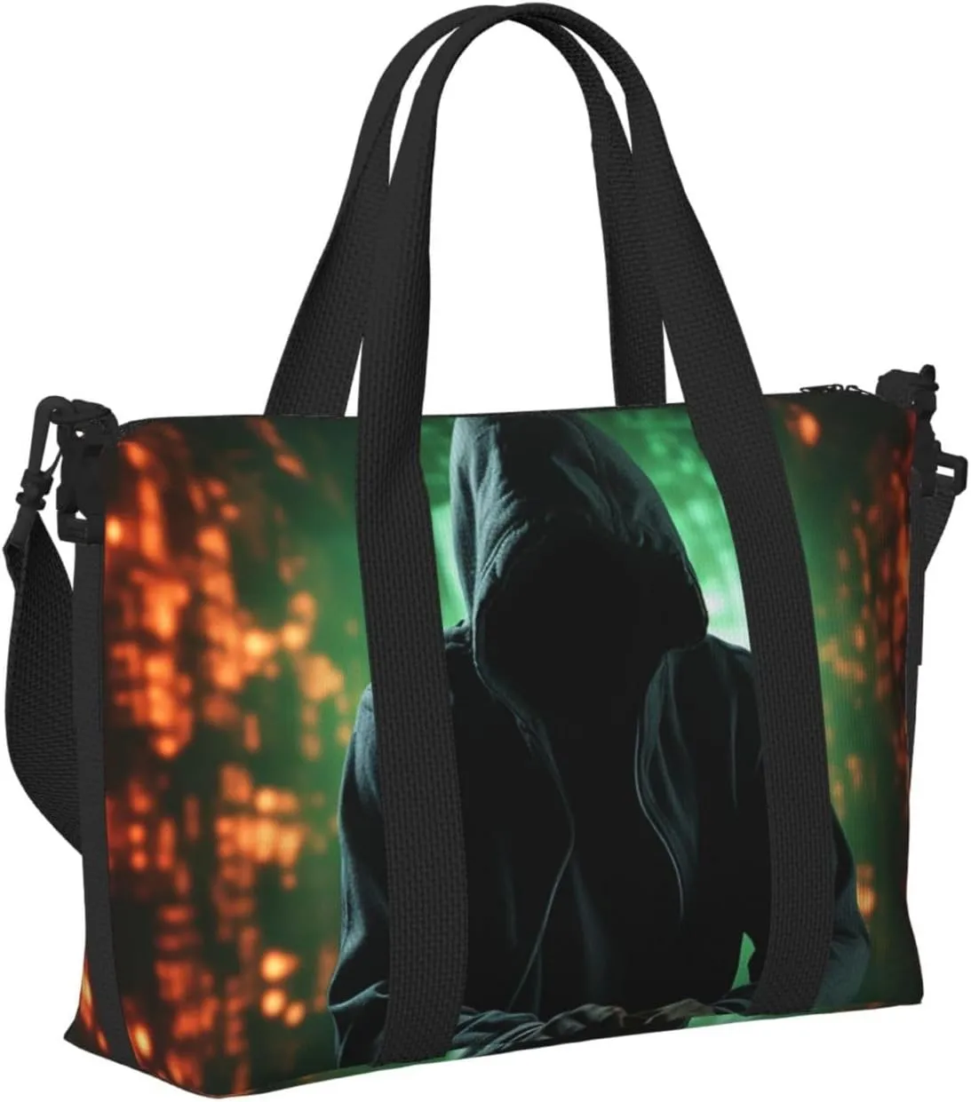 Sports Gym Bag for Women Men Travel Duffel Bag Tote Weekender Bag Carry on Overnight Bag for Travel Swimming Fitness Workout Sports Hacker Attack Duffle Bag