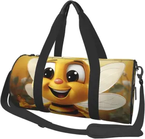 Sports Gym Bag for Women Men Travel Duffel Bag Tote Weekender Bag Carry on Overnight Bag for Travel Swimming Fitness Workout Sports Honey bee Duffle Bag