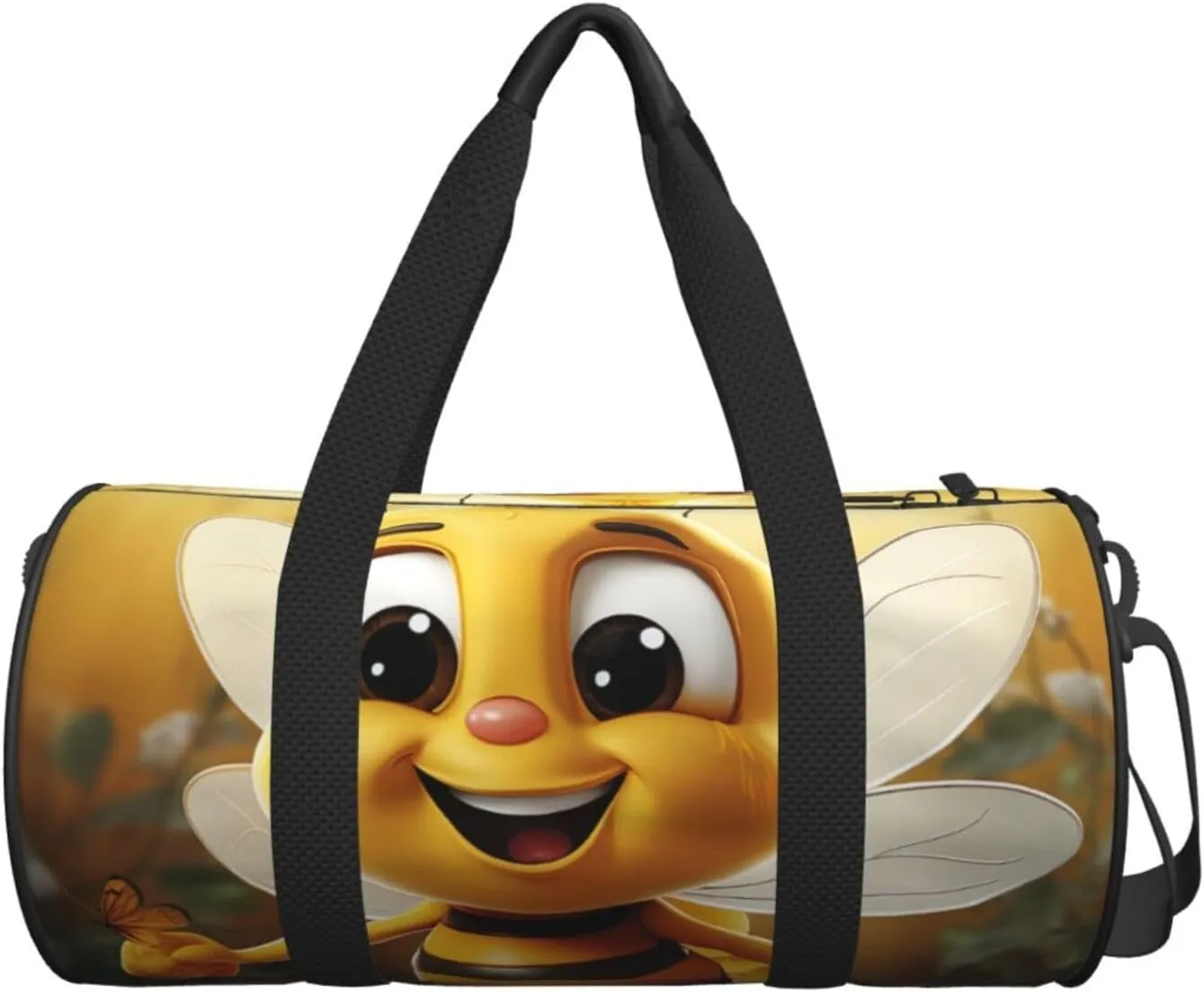 Sports Gym Bag for Women Men Travel Duffel Bag Tote Weekender Bag Carry on Overnight Bag for Travel Swimming Fitness Workout Sports Honey bee Duffle Bag