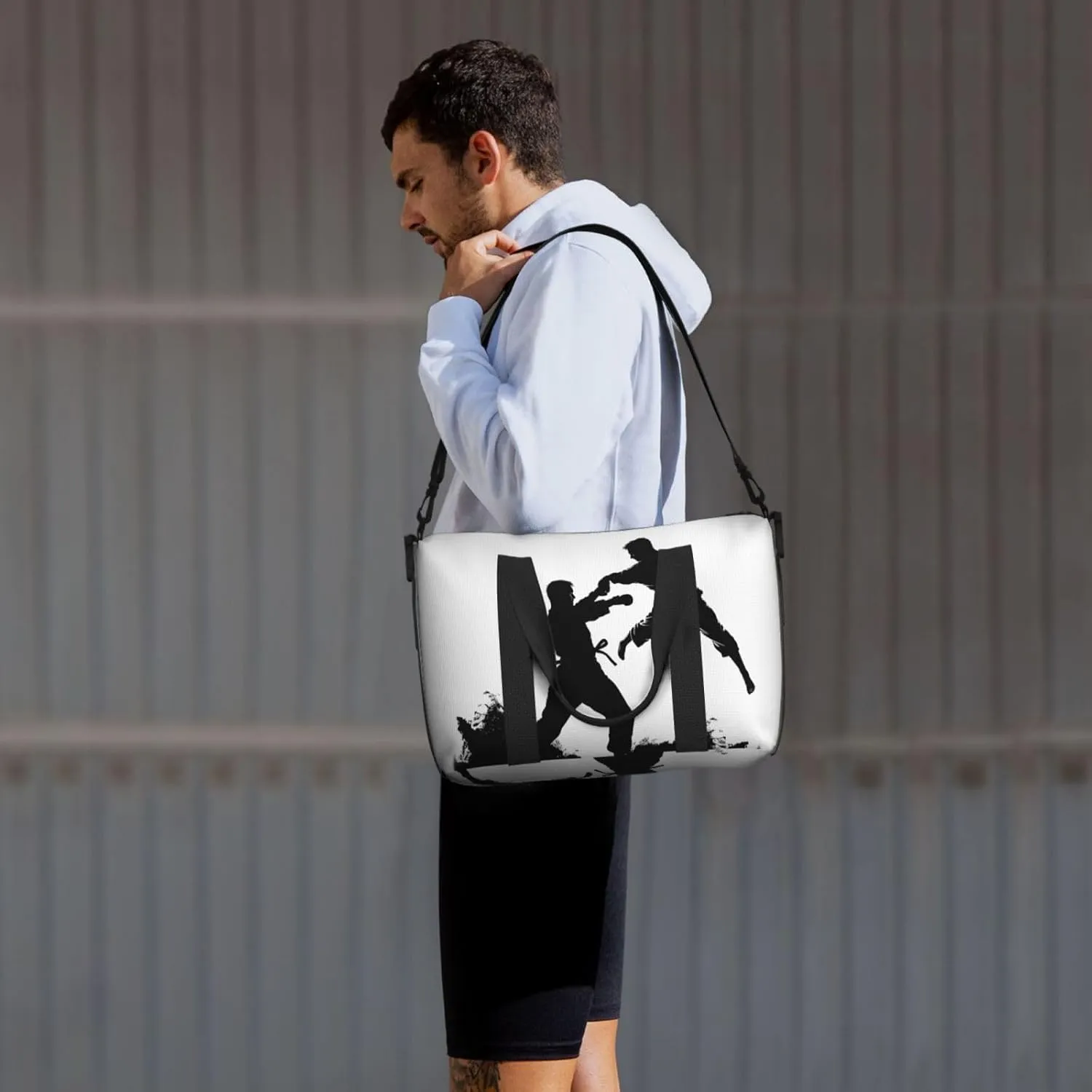 Sports Gym Bag for Women Men Travel Duffel Bag Tote Weekender Bag Carry on Overnight Bag for Travel Swimming Fitness Workout Sports kickboxing Duffle Bag