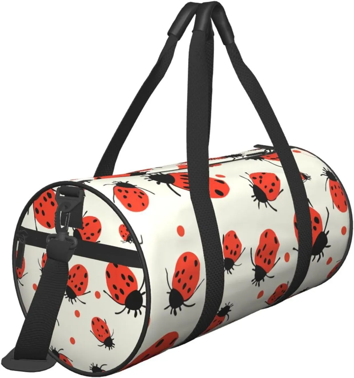 Sports Gym Bag for Women Men Travel Duffel Bag Tote Weekender Bag Carry on Overnight Bag for Travel Swimming Fitness Workout Sports Ladybugs Pattern Infinite Speckled Duffle Bag
