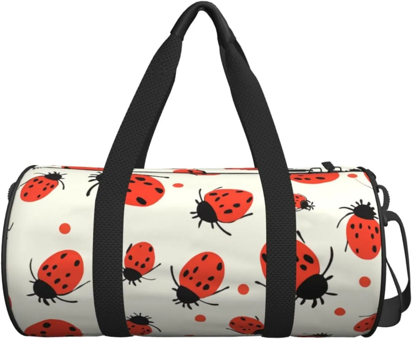 Sports Gym Bag for Women Men Travel Duffel Bag Tote Weekender Bag Carry on Overnight Bag for Travel Swimming Fitness Workout Sports Ladybugs Pattern Infinite Speckled Duffle Bag