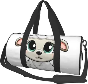 Sports Gym Bag for Women Men Travel Duffel Bag Tote Weekender Bag Carry on Overnight Bag for Travel Swimming Fitness Workout Sports Lamb Duffle Bag