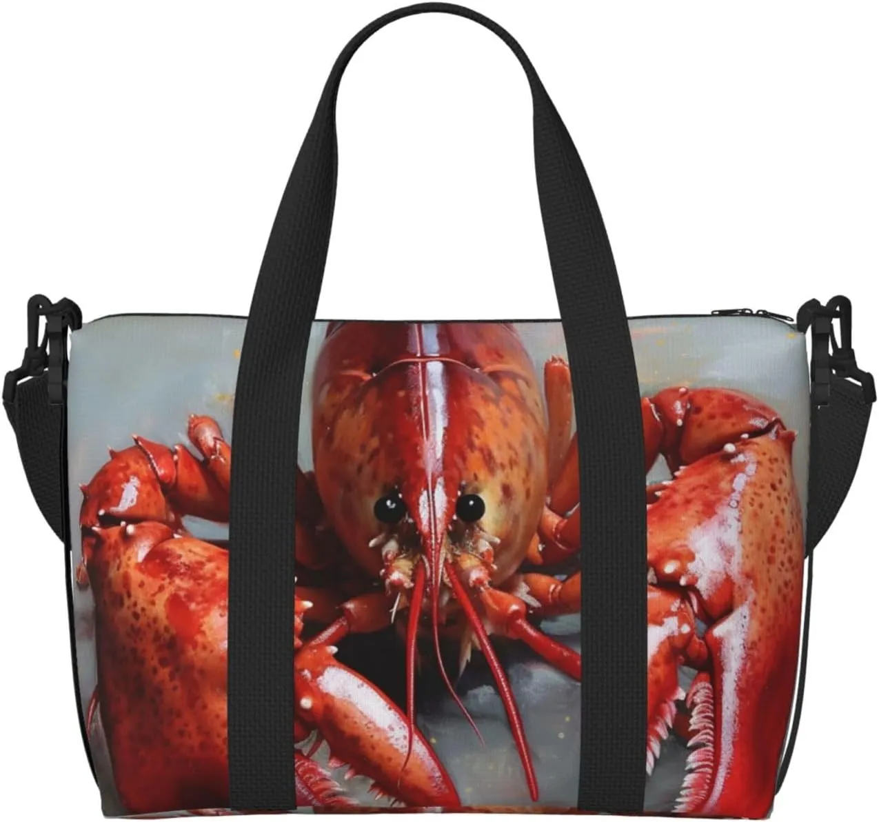 Sports Gym Bag for Women Men Travel Duffel Bag Tote Weekender Bag Carry on Overnight Bag for Travel Swimming Fitness Workout Sports Lobster Duffle Bag