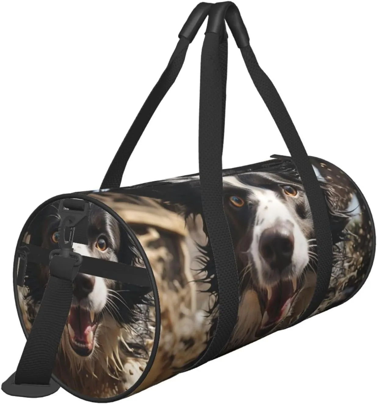 Sports Gym Bag for Women Men Travel Duffel Bag Tote Weekender Bag Carry on Overnight Bag for Travel Swimming Fitness Workout Sports Pastor border collie Duffle Bag