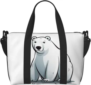 Sports Gym Bag for Women Men Travel Duffel Bag Tote Weekender Bag Carry on Overnight Bag for Travel Swimming Fitness Workout Sports Polar bear Duffle Bag
