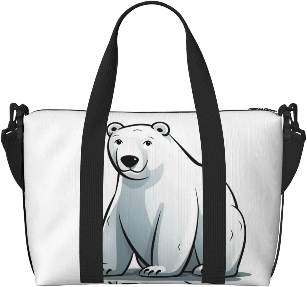 Sports Gym Bag for Women Men Travel Duffel Bag Tote Weekender Bag Carry on Overnight Bag for Travel Swimming Fitness Workout Sports Polar bear Duffle Bag
