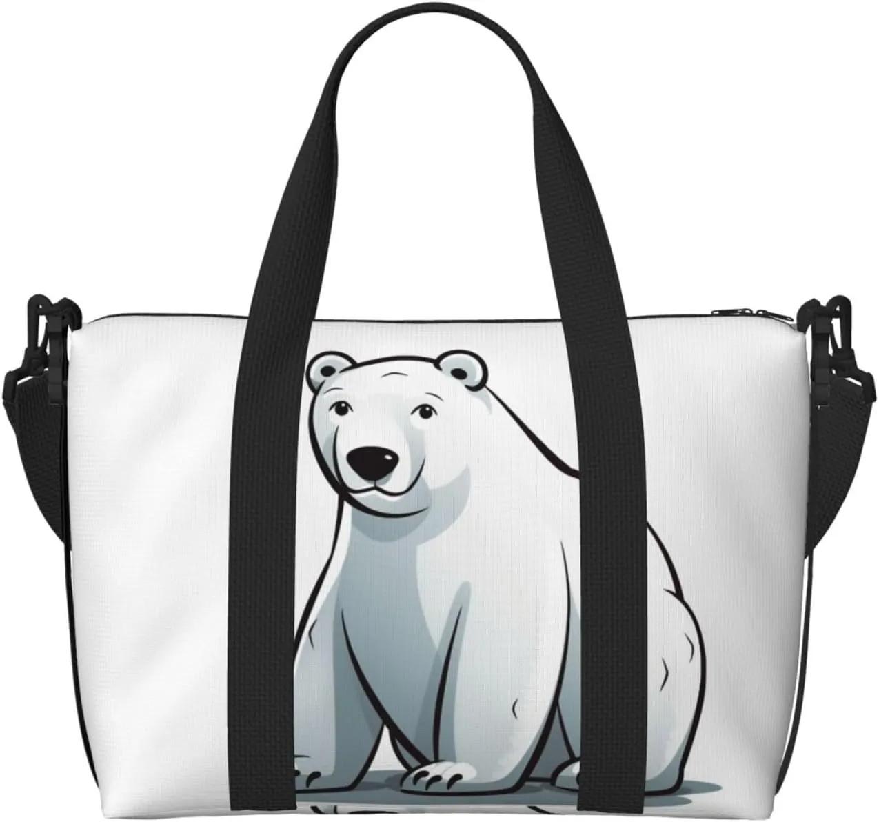 Sports Gym Bag for Women Men Travel Duffel Bag Tote Weekender Bag Carry on Overnight Bag for Travel Swimming Fitness Workout Sports Polar bear Duffle Bag