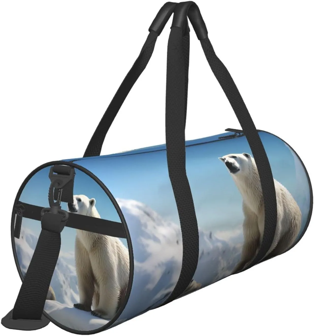 Sports Gym Bag for Women Men Travel Duffel Bag Tote Weekender Bag Carry on Overnight Bag for Travel Swimming Fitness Workout Sports Polar Bear Penguin Duffle Bag