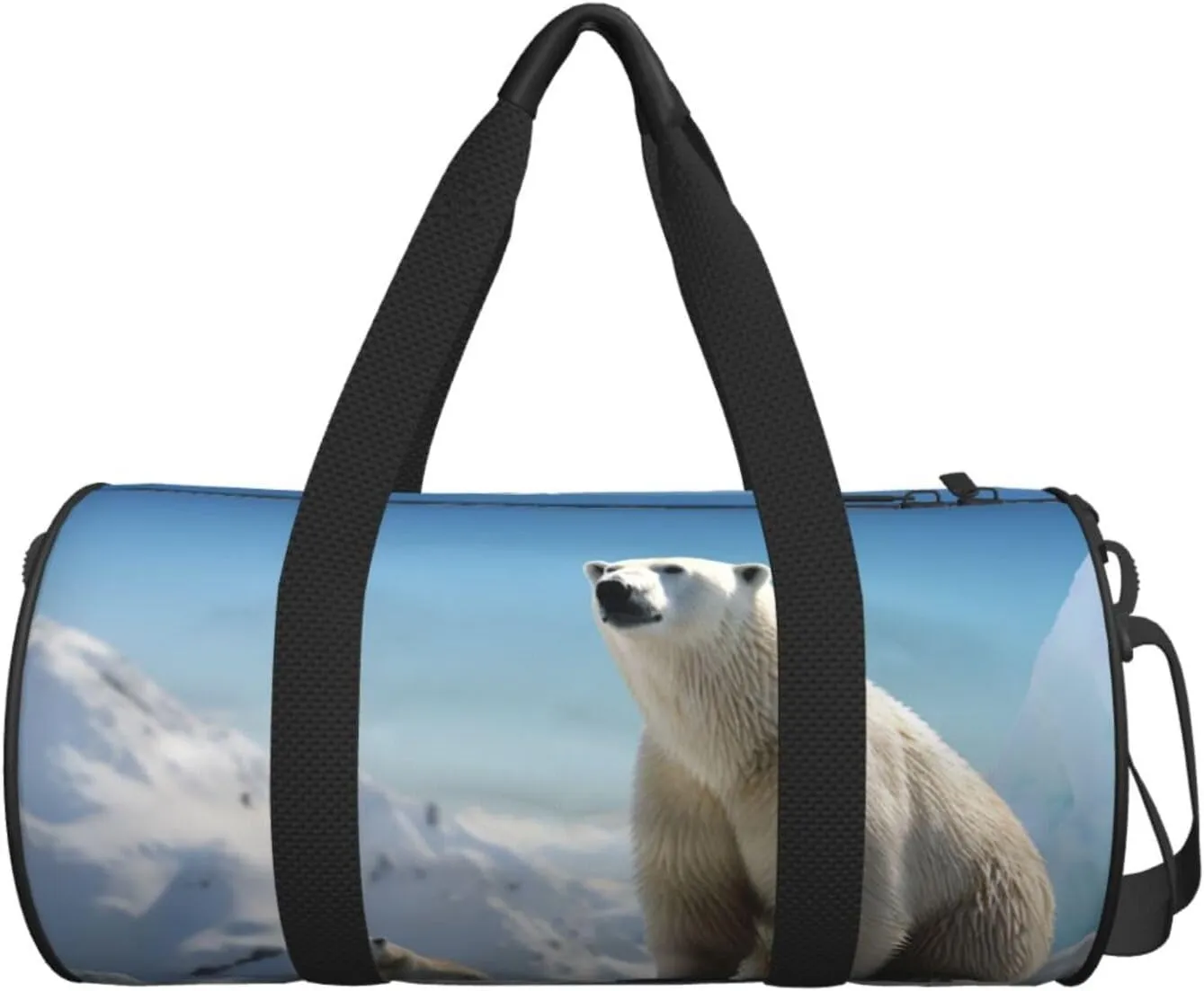 Sports Gym Bag for Women Men Travel Duffel Bag Tote Weekender Bag Carry on Overnight Bag for Travel Swimming Fitness Workout Sports Polar Bear Penguin Duffle Bag