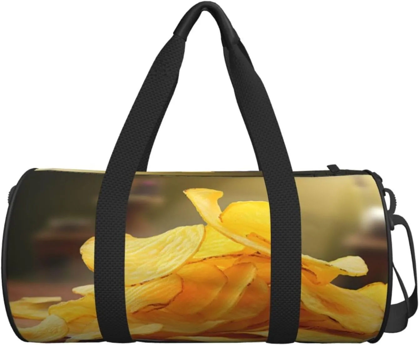 Sports Gym Bag for Women Men Travel Duffel Bag Tote Weekender Bag Carry on Overnight Bag for Travel Swimming Fitness Workout Sports Potato Chips Duffle Bag