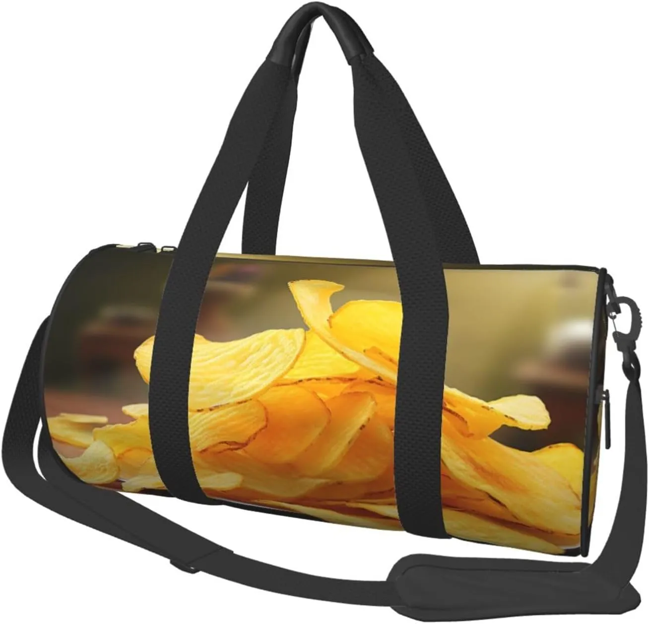 Sports Gym Bag for Women Men Travel Duffel Bag Tote Weekender Bag Carry on Overnight Bag for Travel Swimming Fitness Workout Sports Potato Chips Duffle Bag