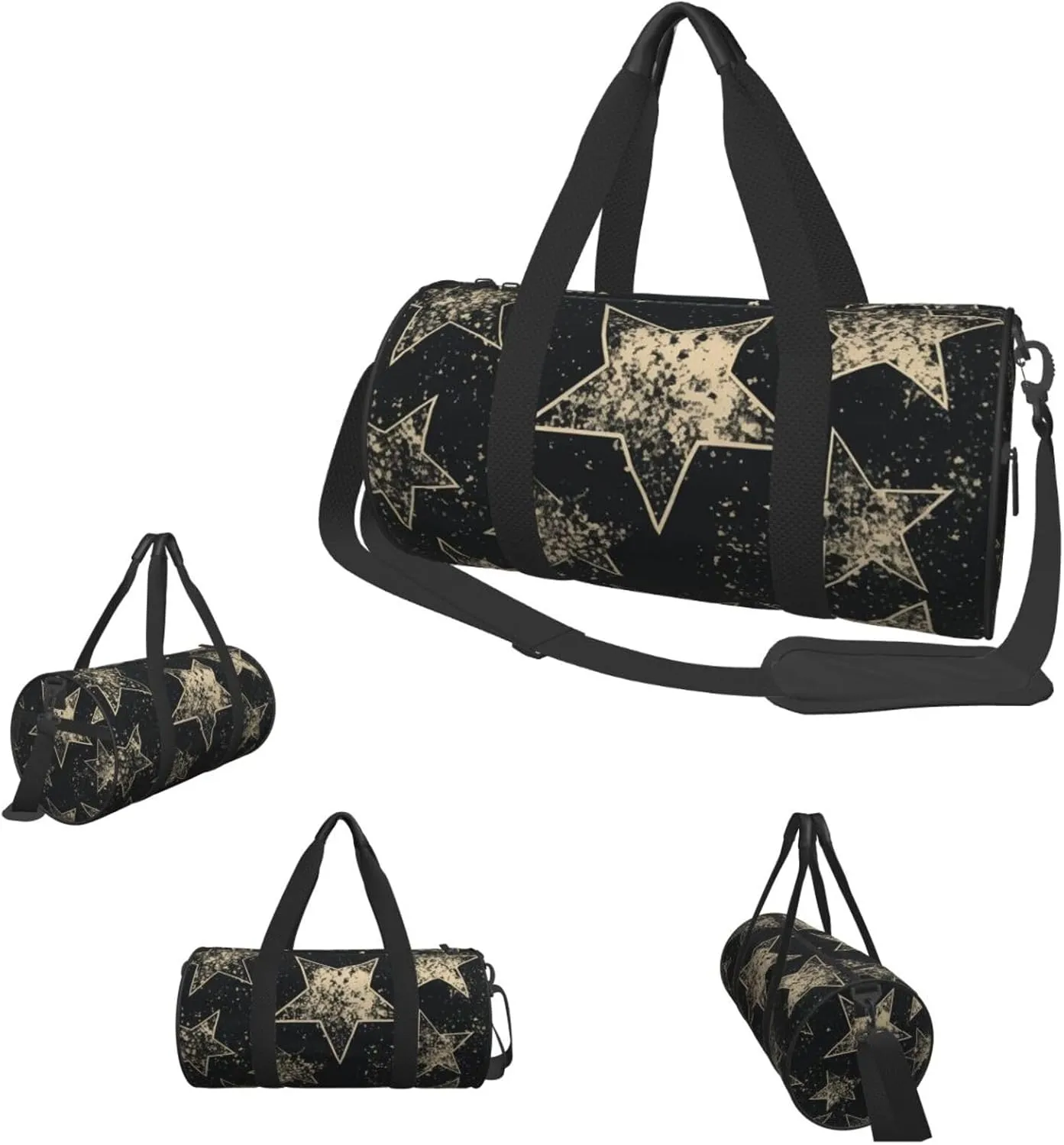 Sports Gym Bag for Women Men Travel Duffel Bag Tote Weekender Bag Carry on Overnight Bag for Travel Swimming Fitness Workout Sports Star Duffle Bag
