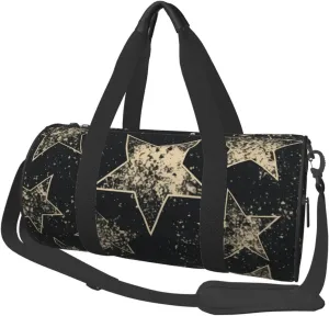Sports Gym Bag for Women Men Travel Duffel Bag Tote Weekender Bag Carry on Overnight Bag for Travel Swimming Fitness Workout Sports Star Duffle Bag