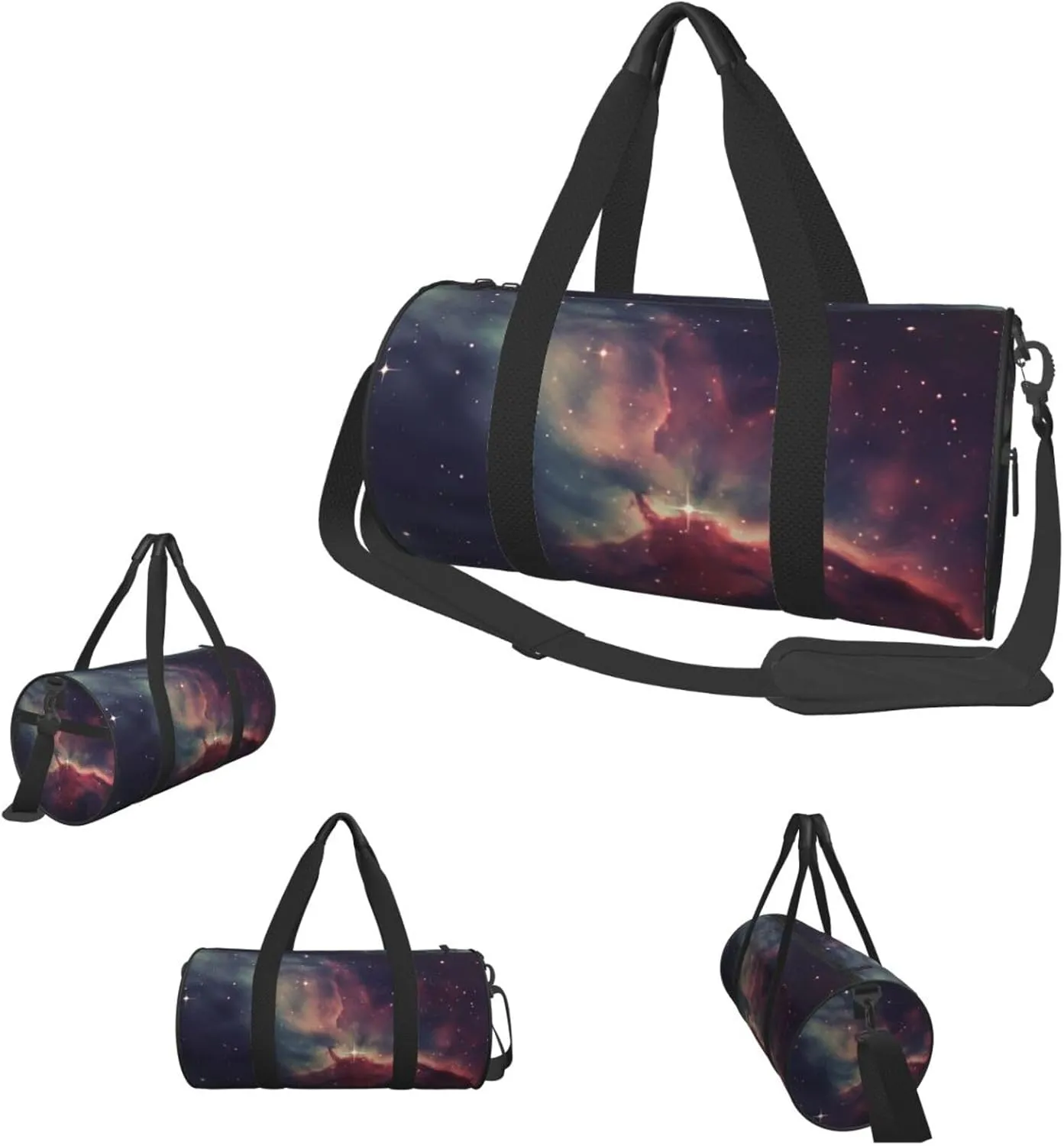 Sports Gym Bag for Women Men Travel Duffel Bag Tote Weekender Bag Carry on Overnight Bag for Travel Swimming Fitness Workout Sports Star Field in Deep Space Duffle Bag