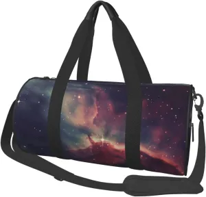 Sports Gym Bag for Women Men Travel Duffel Bag Tote Weekender Bag Carry on Overnight Bag for Travel Swimming Fitness Workout Sports Star Field in Deep Space Duffle Bag