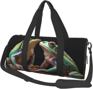 Sports Gym Bag for Women Men Travel Duffel Bag Tote Weekender Bag Carry on Overnight Bag for Travel Swimming Fitness Workout Sports Two Frogs Duffle Bag