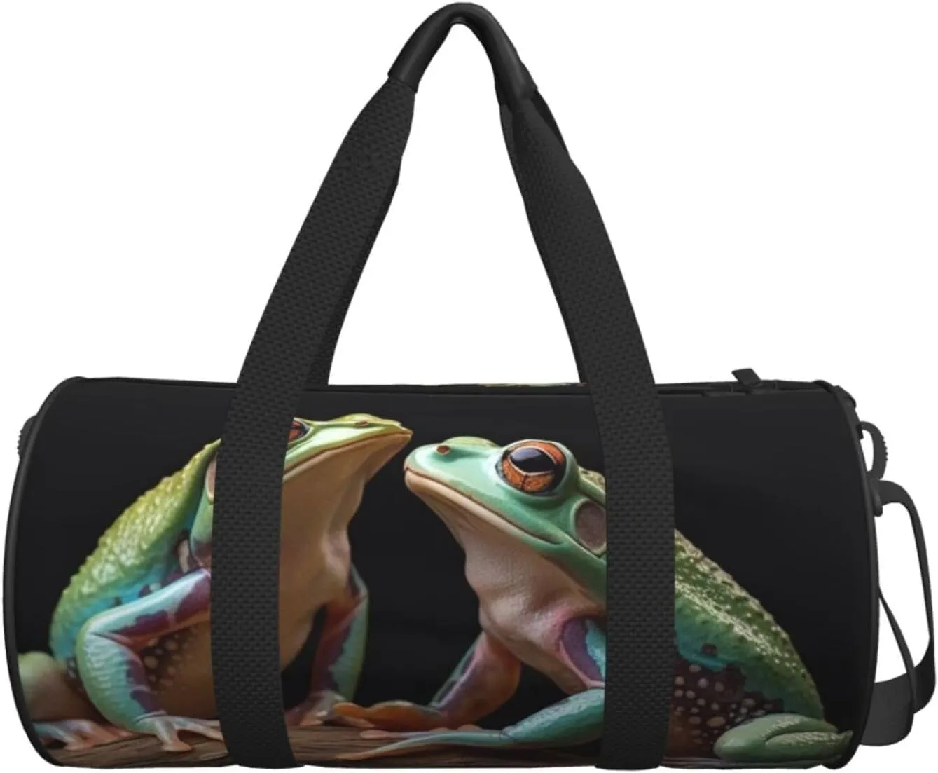 Sports Gym Bag for Women Men Travel Duffel Bag Tote Weekender Bag Carry on Overnight Bag for Travel Swimming Fitness Workout Sports Two Frogs Duffle Bag
